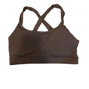 Chocolate Brown Cross Back Sports Bra 🤎